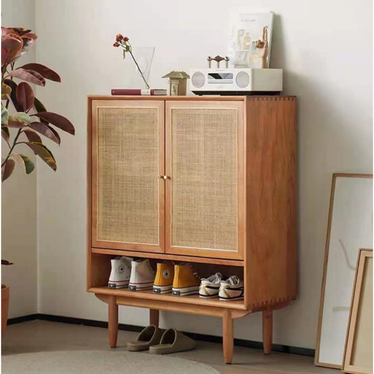 Solid wood deals shoe cabinet